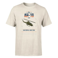 Thumbnail for Bell AH-1G Cobra design on beige t-shirt, single-side print