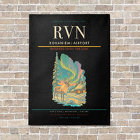 Thumbnail for Rovaniemi Airport RVN vertical canvas print - no frame - black background