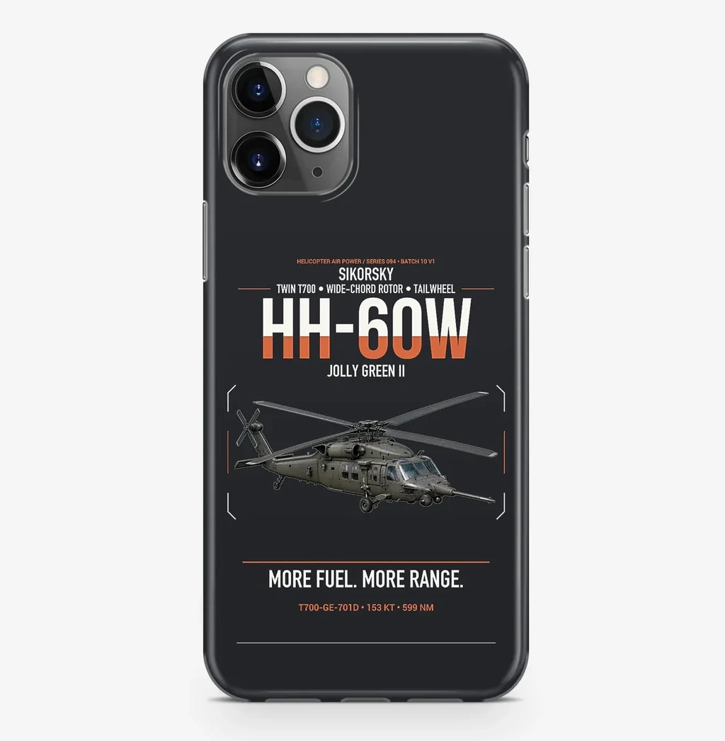 Sikorsky HH-60W Jolly Green II design on black magsafe iphone case, for iPhone Pro Max