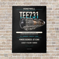 Thumbnail for TFE731 vertical canvas print - no frame - black background