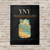Thumbnail for Yangyang International Airport YNY vertical canvas print - no frame - black background
