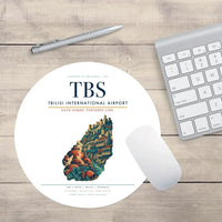 Thumbnail for Tbilisi International Airport (TBS) design on white round mouse pad