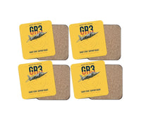Thumbnail for Hawker Siddeley Harrier GR3 design on yellow 4 pieces set coaster