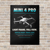 Thumbnail for DJI Mini 4 Pro vertical canvas print - no frame - black background