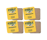 Thumbnail for Tecnam P2008JC NG design on yellow 4 pieces set coaster