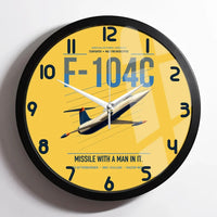 Thumbnail for F-104C Starfighter design on yellow framed wall clock