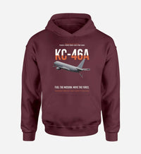 Thumbnail for KC-46A PEGASUS design on dark red double-side hoodie, single-side print