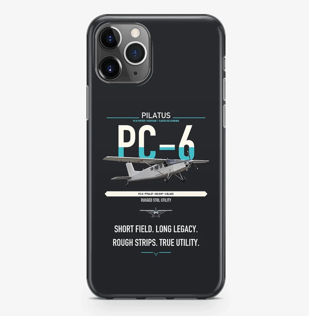 Pilatus PC-6 Porter design on black magsafe iphone case, for iPhone Pro Max