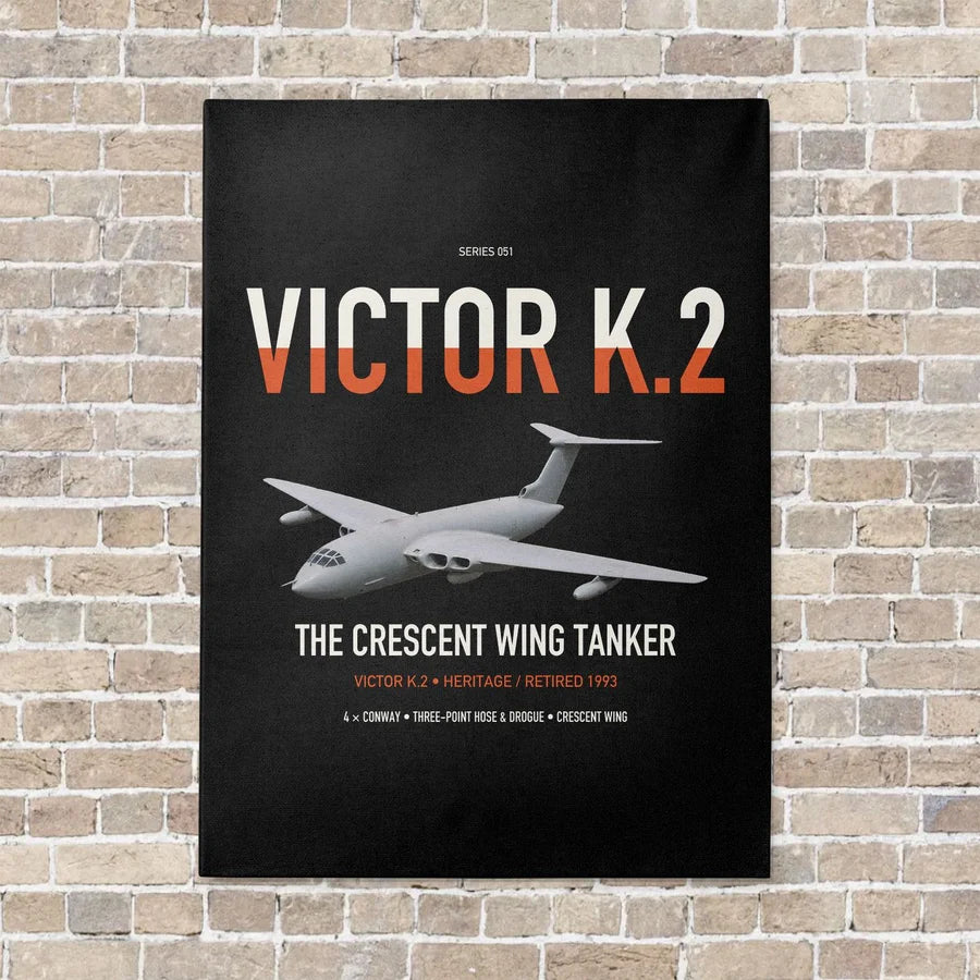 Handley Page Victor K.2 vertical canvas print - no frame - black background
