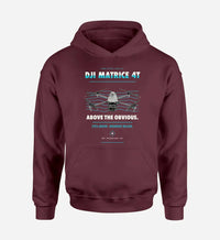 Thumbnail for DJI Matrice 4T design on dark red hoodie single side