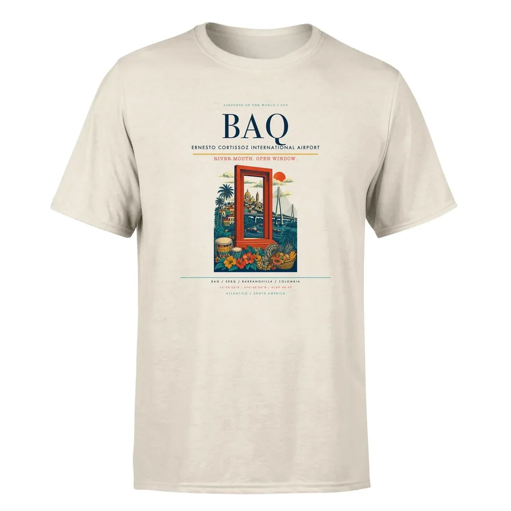 Barranquilla Airport (BAQ) Premium T-Shirt Beige