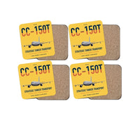 Thumbnail for Airbus CC-150T Polaris design on yellow 4 pieces set coaster
