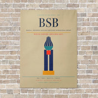 Thumbnail for Brasilia - Presidente Juscelino Kubitschek International Airport BSB - Canvas No Frame - Beige