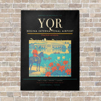 Thumbnail for Regina International Airport YQR vertical canvas print - no frame - black background
