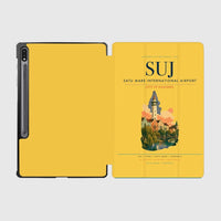 Thumbnail for Satu Mare International Airport (SUJ) design on yellow samsung tablet tablet case