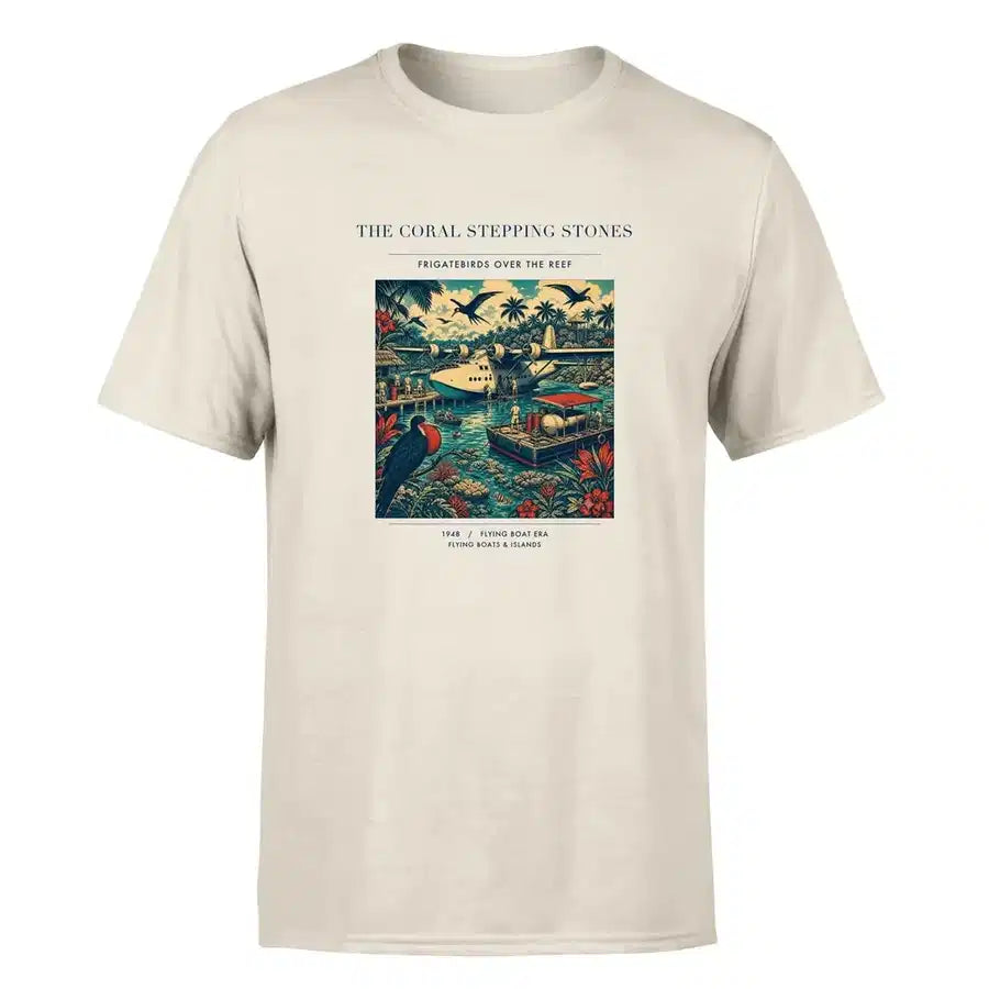 VINTAGE G4060 - The Coral Stepping Stones - Premium T-Shirt design on beige premium t shirt
