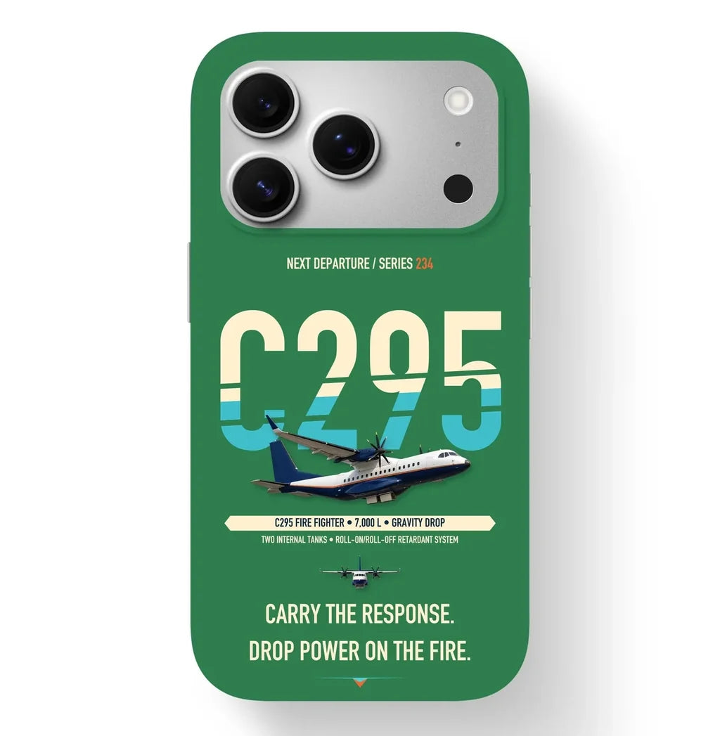 Airbus C295 Firefighter Case design on green iphone case