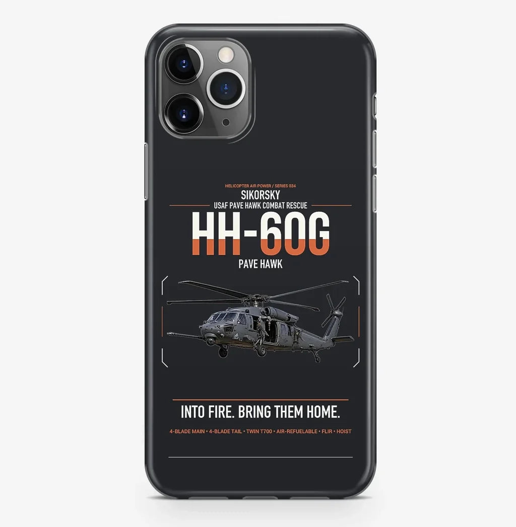 Sikorsky HH-60G Pave Hawk design on black magsafe iphone case, for iPhone Pro Max