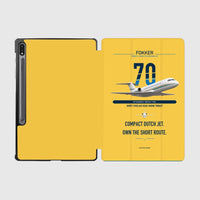 Thumbnail for Fokker 70 design on yellow samsung tablet tablet case