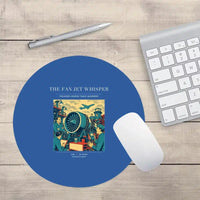 Thumbnail for VINTAGE G4464 - The Fan Jet Whisper - Designed Mouse Pads design on blue round