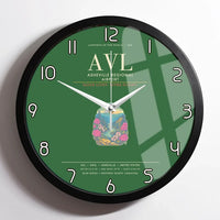 Thumbnail for Asheville Regional Airport AVL Wall-Clock Framed - Green
