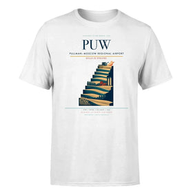 Single-Side Printing — Pullman–Moscow Regional Airport (PUW) Double-Side T-Shirt