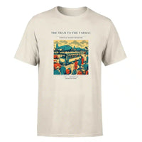 Thumbnail for VINTAGE G4372 - The Tram To The Tarmac - Premium T-Shirt design on beige premium t shirt