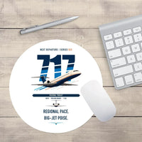 Thumbnail for Boeing 717-200 design on white round mouse pad