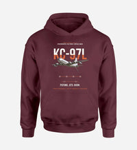 Thumbnail for KC-97L STRATOFREIGHTER design on dark red double-side hoodie, single-side print