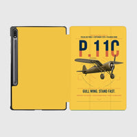 Thumbnail for PZL P.11c design on yellow samsung tablet tablet case