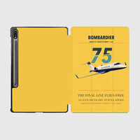 Thumbnail for Bombardier Learjet 75 Liberty design on yellow samsung tablet tablet case