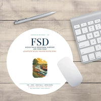 Thumbnail for Sioux Falls Regional Airport Joe Foss Field (FSD) design on white round mouse pad
