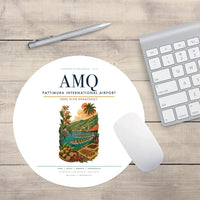 Thumbnail for Pattimura International Airport (AMQ) design on white round mouse pad