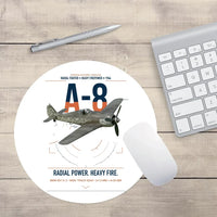 Thumbnail for Focke-Wulf Fw 190A-8 design on white round mouse pad