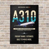 Thumbnail for Airbus A310-300P2F vertical canvas print - no frame - black background