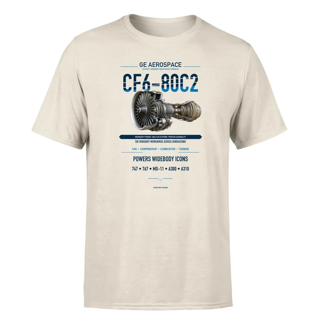 CF6-80C2 design on beige single side