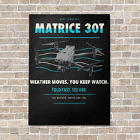 Thumbnail for DJI Matrice 30T vertical canvas print - no frame - black background
