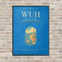 Thumbnail for Wuhan Tianhe International Airport WUH - Canvas Framed - Turquoise