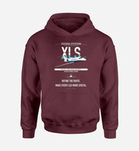 Thumbnail for Cessna Citation XLS design on dark red double-side hoodie, single-side print