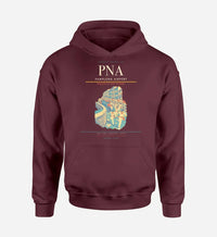 Thumbnail for Pamplona Airport (PNA) design on dark red hoodie single-side print