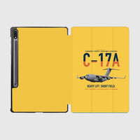 Thumbnail for C-17A Globemaster III design on yellow samsung tablet tablet case