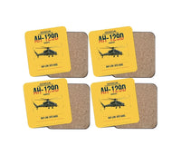 Thumbnail for AgustaWestland AH-129D Mangusta design on yellow 4 pieces set coaster