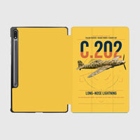 Thumbnail for Macchi C.202 Folgore design on yellow samsung tablet tablet case