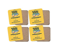 Thumbnail for Extra 300L design on yellow 4 pieces set coaster