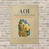 Thumbnail for Ancona Falconara Airport AOI - Canvas No Frame - Beige