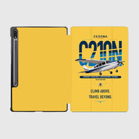 Thumbnail for Cessna T210N Centurion design on yellow samsung tablet tablet case