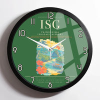 Thumbnail for Painushima Ishigaki Airport ISG Wall-Clock Framed - Green