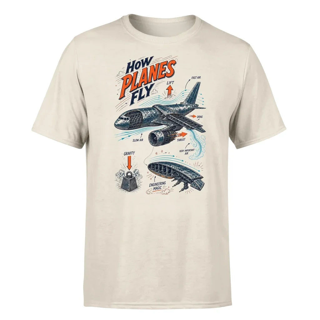 SIGNAL 616 - How Planes Fly V2 - Premium T-Shirt design on beige premium t shirt