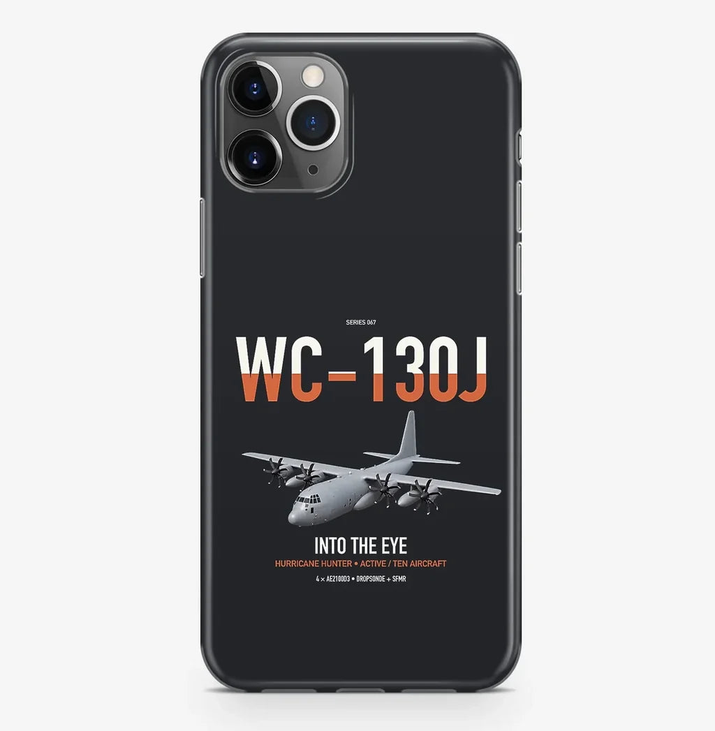 WC-130J Hurricane Hunter design on black magsafe iphone case, for iPhone Pro Max