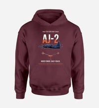 Thumbnail for AJ-2 Savage Tanker design on dark red double-side hoodie, single-side print